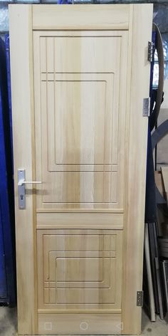 the door is made from wood and ready to be painted