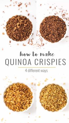 how to make quinoa crispies 4 different ways with instructions for making them