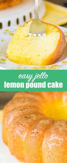 the lemon pound cake is ready to be eaten