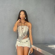 hippie neo soul outfits | summer fits black women | earthy outfits aesthetic | earthy style | earthy black girl aesthetic | summer 2024 outfits Earthy Mini Skirt Outfit, Boho Outfit Black Women, Summer Carribean Outfits, Earthy Going Out Outfit, Beachy Outfits Black Women, Bohieman Outfit Women, Black Women Earthy Aesthetic, Earthy Birthday Outfit, Boho Summer Outfits Black Women