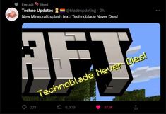 the minecraft logo has been altered to look like an aft