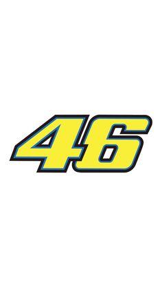 the number 46 logo is shown in blue, yellow and black on a white background