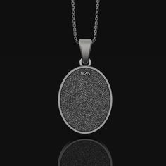 This beautiful Silver Men & Women Necklace is perfect for those who want to show off their individual style. Its sleek design will give you the perfect touch of elegance and modernity. Crafted from high quality silver, it features a sturdy chain with a polished finish to ensure it won't fade over time. It's versatile in that it can be worn both by men and women alike, adding a subtle but stylish touch to any outfit. This necklace is an amazing piece that will draw attention to your unique personality. Its light and delicate structure will show off your beauty on any occasion. With its simple yet captivating design, the Silver Men & Women Necklace will become the center of attention wherever you go. The perfect accessory to complete any look, its timeless appeal is sure to make you look gre Oval Link Stainless Steel Jewelry With Polished Finish, Formal Silver Stainless Steel Necklaces, White Gold Stainless Steel Oval Link Necklace, Silver Minimalist Engraved Chain Necklace, Silver Engraved Minimalist Chain Necklace, Silver Oval Pendant Necklace With Cable Chain, Silver Necklace With Oval Pendant And Cable Chain, Oval Silver Chain Metal Necklace, Minimalist Engraved Silver Chain Necklace