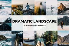 a collage of photos with the title dramatic landscape