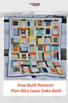 Free Quilt Pattern Five-Slice Layer Cake Quilt Quilts Made With Layer Cakes, Layer Cake Quilt Pattern