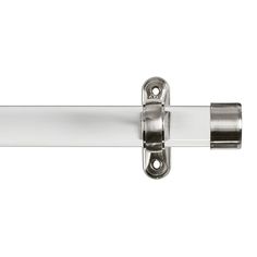 an image of a chrome door handle on a white background