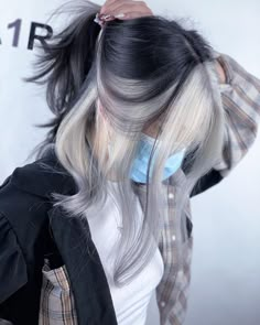 Two Tone Hair, Two Toned Hair, White Hair Color