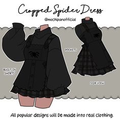 Magical Outfits Drawing, Spider Dress, Animated Clothes, Drawing Anime Clothes, Fashion Design Drawings