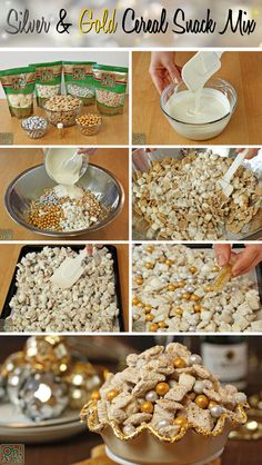 how to make gold and white cracker snack mix