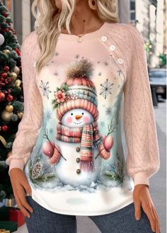 Color:Light Pink;Size:S;Size:M;Size:L;Size:XL;Size:XXL;Package Contents:1 X Sweatshirt;Occasion:Other;Style:Casual; Elegant Dresses Plus Size, Longer Pixie Haircut, Pink Patchwork, Christmas Patchwork, Cozy Tops, Pink Round, Round Neck Sweatshirts, Long Sleeve Sweatshirt, Plaid Tops