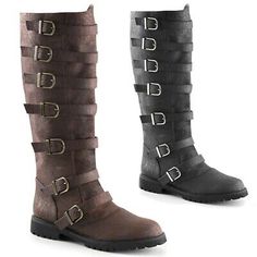 ad eBay - Fashion Men's Boots Knight Boots Motor Buckle Boots Flat Heel Punmk Gothic Shoes - Buy Now, click the link (eBay) Warrior Boots, Medieval Shoes, Medieval Boots, Steampunk Man, Military Combat Boots, Gothic Shoes, Punk Boots, Buckle Boots, Mens Shoes Boots