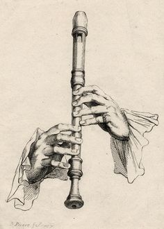 a drawing of a person's hand holding a pipe