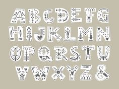 the alphabet is made up of different shapes and sizes