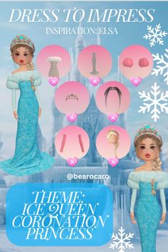 an image of princesses to impress inspirators in the game frozen coronation princesses