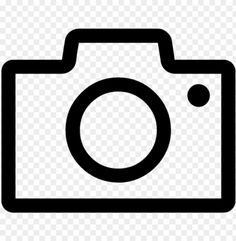 a black and white photo camera on a transparent background, hd png clipart