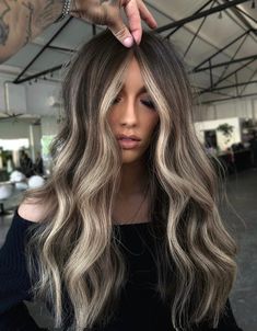 Streaky Dark Ash Blonde Wigs 100% Real Human Hair for Caucasian Women Ash Blonde Hair Dark Roots, Dark Roots With Blonde Highlights, Ash Blonde Hair Dye, Highlight Ideas, Dark Ash Blonde, Ash Blonde Hair Colour, Icy Blonde Hair, Ash Blonde Balayage, Ash Hair Color