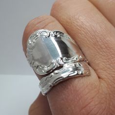 This stunning spoon ring has been carefully crafted from scratch from an original 925 sterling silver spoon. Great for any occasion! Buy it for your-self or for someone you love! This beautiful ring will not go unnoticed. All of my jewellery is handmade from scratch and of high quality. A special message can be added to the inside of the ring upon request. A tracking shipping number will be provided to you once the ring has been mailed. Ring is size 9 but can be resized at no extra cost and will Sterling Silver Spoons, Spoon Ring, Box Ring, Spoon Rings, Silver Spoon, Silver Spoons, Have A Blessed Day, Beautiful Ring, Ring Band