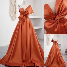 Dresses Swareh, Wedding Theme Color Schemes, Orange Prom Dresses, Draping Fashion, Fancy Dresses Long, Wedding Theme Colors, Theme Color, Fantasy Gowns, Dreamy Dress