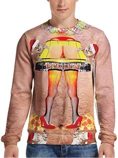 Hot Ugly 3D Simulation Men & Women's Shirt – uglyparty Red Fashion, Being Ugly, Long Sleeve Tshirt Men