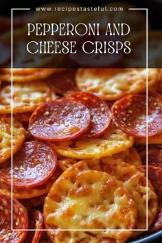 pepperoni and cheese crispes are an easy appetizer to serve on the grill