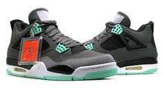 Air Jordan 4 Retro - "Green Glow" Sporty Green Air Jordan 4, Air Jordan 4 Retro Green Glow, Luxury Green Air Jordan 4 Sneakers, Jordan 4 Retro Metallic Green, Military Jordan 4