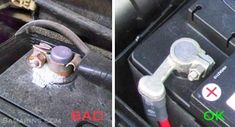 two pictures side by side showing the inside of a car's engine compartment and an image of how it works