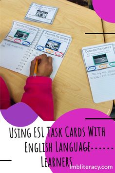 using esl task cards with english language