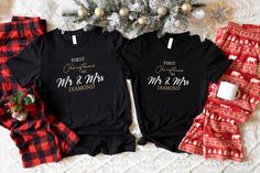 First Christmas As Mr. and Mrs. Shirt, Custom Christmas Shirt for Couples, Matching Christmas Shirts For Husband & Wife, Personalized Shirt SIZING AND COLORS Make sure you check our size-chart before you place your order. If you are not sure about sizing please measure your favorite t-shirt and compare measurements to the chart for the best fit for you. For detailed sizing information and t-shirt color options, please see listing images.   HOW TO ORDER 𝟏. Please, Check and Review all Photos. 𝟐 His And Hers Christmas Shirts, Our First Christmas Together Shirts, First Christmas As A Mrs Shirt, Mrs Claus Married To The Grinch Shirt, First Christmas Married Tshirt, Married Shirt, Matching Christmas Shirts, Mrs Shirt, Mr Und Mrs