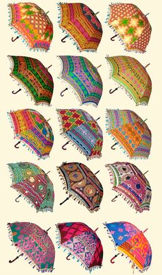 تاج محل, Colorful Umbrellas, Vintage Umbrella, Umbrella Art, Under My Umbrella, Umbrellas Parasols, Sun Umbrella, Vintage Saris, E Card