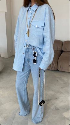 Looks Total Jeans, Looks Jeans, Classy Fits, 2024 Outfits, Denim On Denim, Elevated Basics