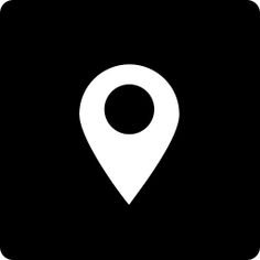 a black and white map pin icon