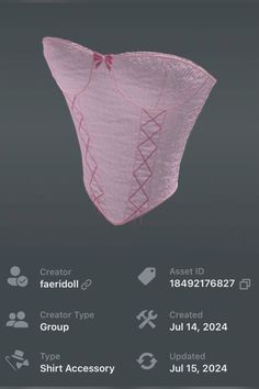 an image of a pink bra on the app store's phone screen, with text below it