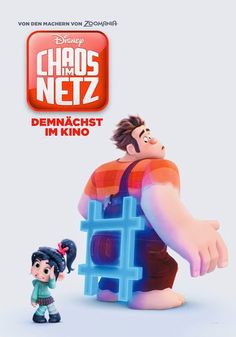 the poster for the animated movie, chaos and netz demmacsh im kino