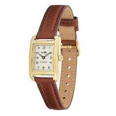 694-305 - Coach Women's Thompson Quartz Leather Strap Watch Greenwich Meridian, Rectangular Watch, Coach Watch, Teacher Fits, Rose Tone, Leather Strap Watch, Square Watch, White Dial, Watch Sale