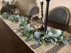 This gorgeous display of greenery will add a punch of life to your home decor.  Frosted Lambs Ear & Eucalyptus Garland features round, lots of coated green leaves, plastic eucalyptus leaf shapes branching out from a lovely garland with a lightly frosted effect among some of the leaves. Place it along a banister, use as a table centerpiece or a mantel for a lovely display! Decor NOT included. Garland piece only.  To display, simply lay flat in the & fold around if needed. Dimensions (Varies Upon Shaping): Thickness: 5"-6"(Varies) Length: 6 ft All sales are final. See shop policies.  ⚠️If you package says 'Delivered' according to tracking update, but it's not in your mailbox or porch; you must contact your local post office right away to find package. The post master will be able to help and Eucalyptus Garland Centerpiece, Lambs Ear Garland, Camp Christmas, Farmhouse Garland, Mantel Garland, Farmhouse Table Centerpieces, Christmas Party Table, Greenery Centerpiece, Party Table Centerpieces