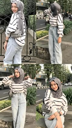 Hijab Ootd Ideas, Ootd Ideas Hijab, Ootd Poses Ideas, Ootd Ngemall, Outfit Kampus Hijab, Outfit Study Tour, Outfit Kampus Hijab Casual, Ootd Hijab Study Tour, Outfit Kuliah Hijab