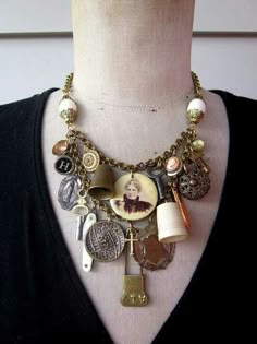 * Found Object Jewelry, Junk Jewelry, Mixed Media Jewelry, Steampunk Necklace, Assemblage Jewelry, Repurposed Jewelry, Recycled Jewelry, Button Jewelry, Upcycled Jewelry