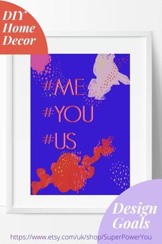 a purple and red poster with the words time you us