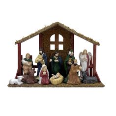 a nativity scene with the birth of jesus