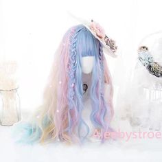 Harajuku Rainbow, Unicorn Macaron, Harajuku Wigs, Mode Harajuku, Rainbow Wig, Pastel Party