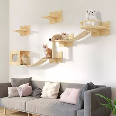 Cat Wall Shelves Set of 9 Wall-Mounted Wooden Cat Climber Cat Bridge Cat Condo
#ad Cat Climbing Shelves, Cat Climber, Cat Wall Shelves, Bed Making, Cat Wall Furniture, Wall Furniture, Cat Perch, Rest Area, Bed Shelves