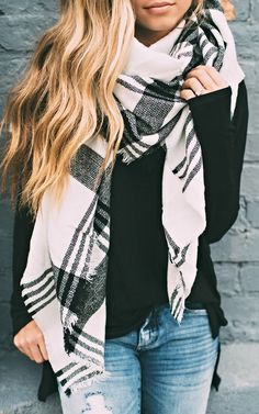 Áo Blu, Mode Tips, White Scarf, Blazer Outfit, Fall Winter Style, Stitch Fix Style, Fall Winter Fashion, Fall Style