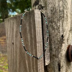 Handmade By Me:) You Can Choose Between 14” And 16” Western Beaded Choker Necklace, Bohemian Black Beaded Choker Necklace, Handmade Southwestern Style Choker, Black Beaded Beach Choker, Cheap Hand-strung Southwestern Beaded Necklaces, Sand Dollar Necklace, Hand Beaded Necklace, Dragonfly Pendant, Handmade Glass Beads