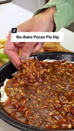 Allrecipes on TikTok Pecan Pie Dip, Bruschetta Board, Fresh Appetizers, Pie Dip, Sweet Dips, Appetizer Ideas, Appetizers Easy Finger Food, Pecan Pie Recipe, Homemade Apple Pies