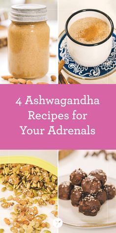 When it comes to the adrenal glands, which are responsible for many functions, including the production of key stress hormones like cortisol, aldosterone, and adrenaline, adaptogens can be especially beneficial. These 4 delicious recipes with ashwagandha, an adaptogenic herb, are delicious and supportive for your adrenals at the same time! Ashwagandha Drink Recipes, Misty Mountain Health Retreat Recipes, Ashwagandha Powder Recipes, Herbal Recipes Food, Adaptogenic Recipes, Adaptogen Recipes, Herbal Eats, Ashwagandha Recipes