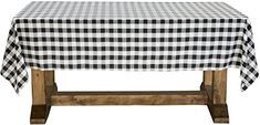 a black and white checkered table cloth