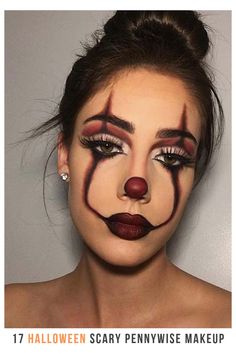 Horror Smink, Makijaż Sugar Skull, Pennywise Makeup, Pelottava Halloween, Es Pennywise, Makeup Ideas For Halloween, Teknik Makeup, Makeup Zombie