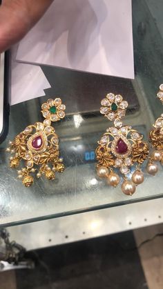 Light Weight Chandbali Earrings Gold, Chandbali Earrings Gold, Gold Hanging Earrings, Beautiful Gold Necklaces