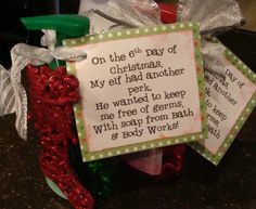 a christmas decoration with a poem on it