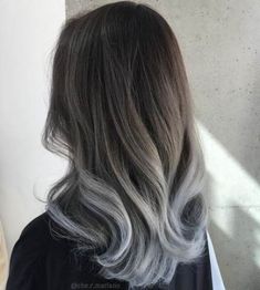 52 Trendy Hair Grey Blue Silver Colour #hair Dyed Hair Ombre, Best Ombre Hair, Grey Ombre Hair, Brunette Ombre, Ombre Blond, Latest Hair Color, Colour Hair, Brunette Balayage, Balayage Blonde